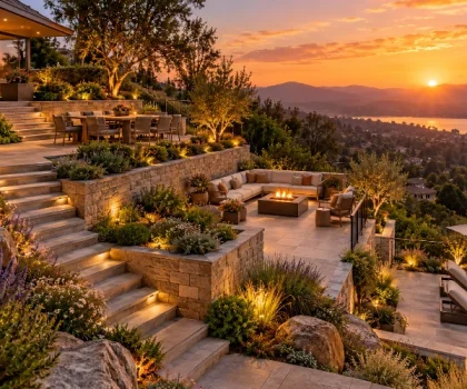 Designing Multi-Level Patios for Sloped Residential Gardens