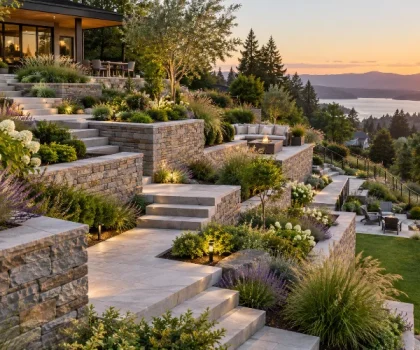 Using Level Changes to Improve Sloped Residential Landscapes